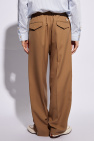 Gucci BROWN Pleat-front trousers