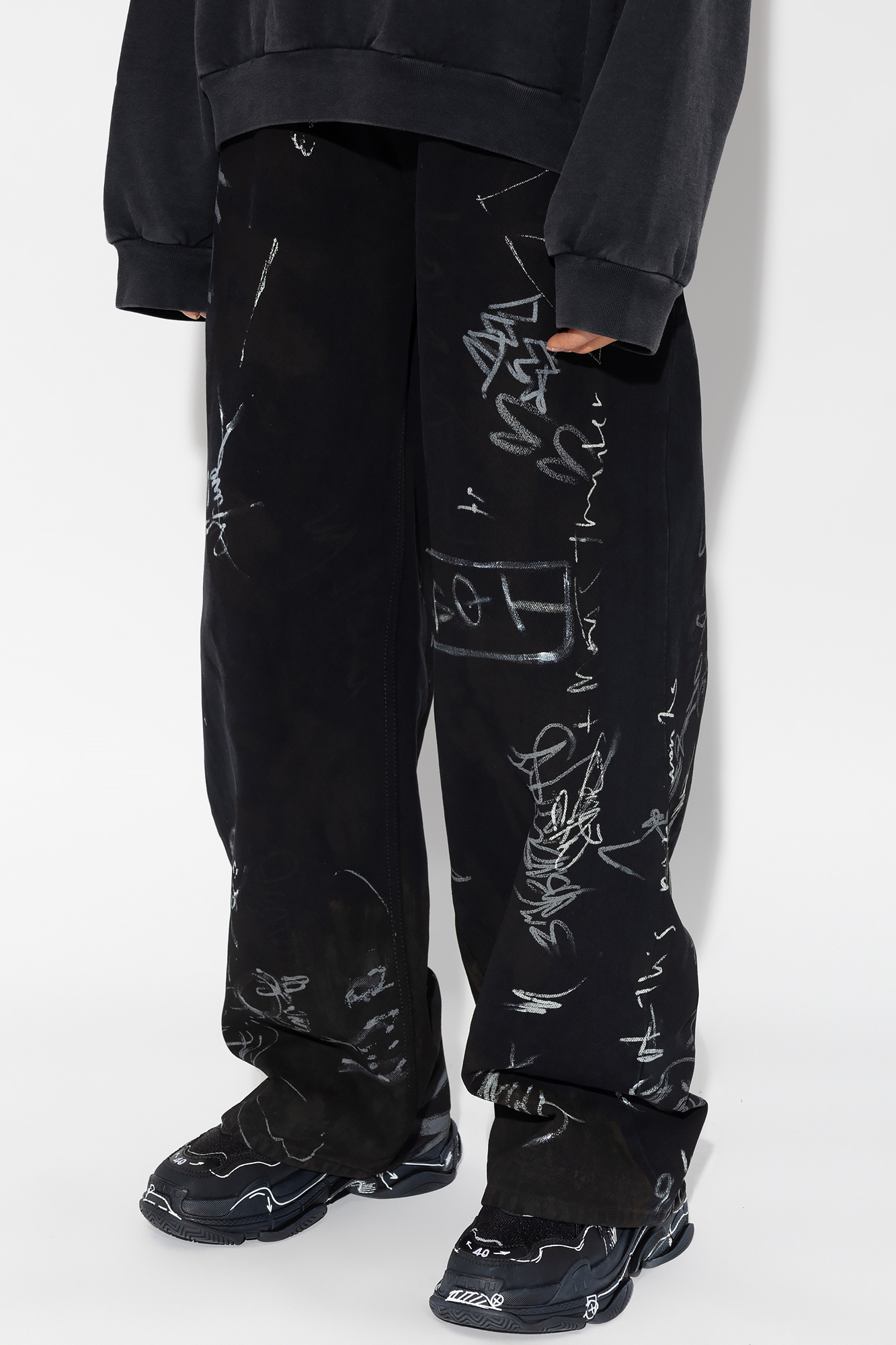 BALENCIAGA バレンシアガ 745223 TNW01/GRAFFITI BAGGY グラフィティ 