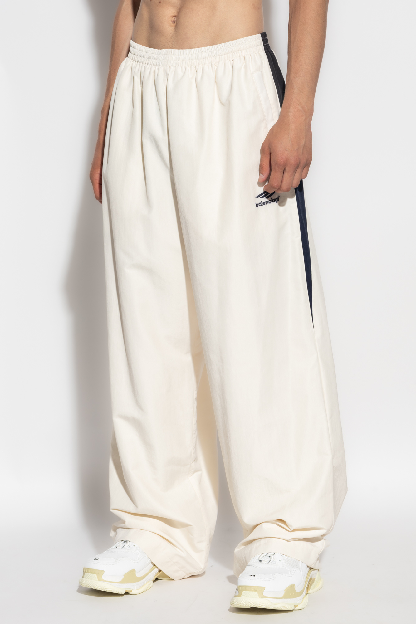 Cream Trousers with logo Balenciaga - Michael Kors Collection Slim Pants  for Women - GenesinlifeShops Bahamas