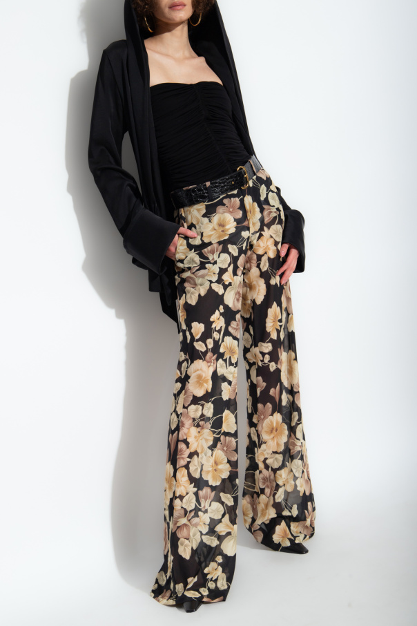 Saint Laurent Trousers with floral print