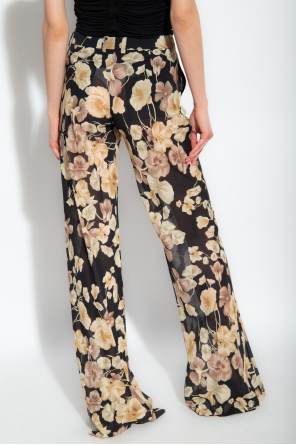 Saint Laurent Trousers with floral print