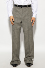 Gucci GREY Pleat-front trousers in wool