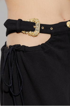 Versace Jeans Couture perforated pleated shorts