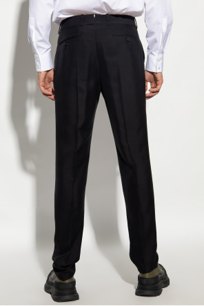 Alexander McQueen Pleat-front right trousers