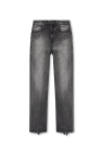 Tall Denim Twill Buckle Pocket Cargo Jeans