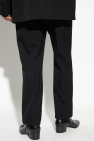 Saint Laurent BLACK Trousers with satin side stripes