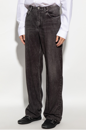 Grey Straight leg trousers Balenciaga - Christopher Kane Mindscape midi  shirt dress - GenesinlifeShops Canada