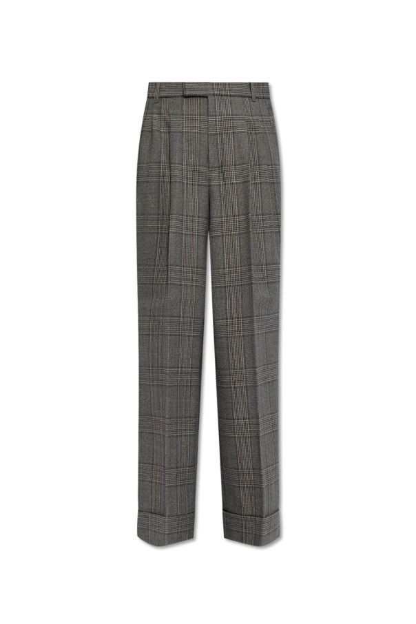 Gucci fit pleat-front trousers