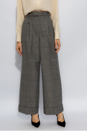 Gucci fit pleat-front trousers