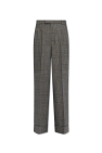 Gucci GREY Wool pleat-front trousers