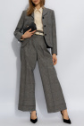 Gucci GREY Wool pleat-front trousers