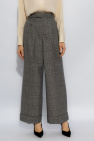 Gucci GREY Wool pleat-front trousers