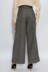 Gucci GREY Wool pleat-front trousers