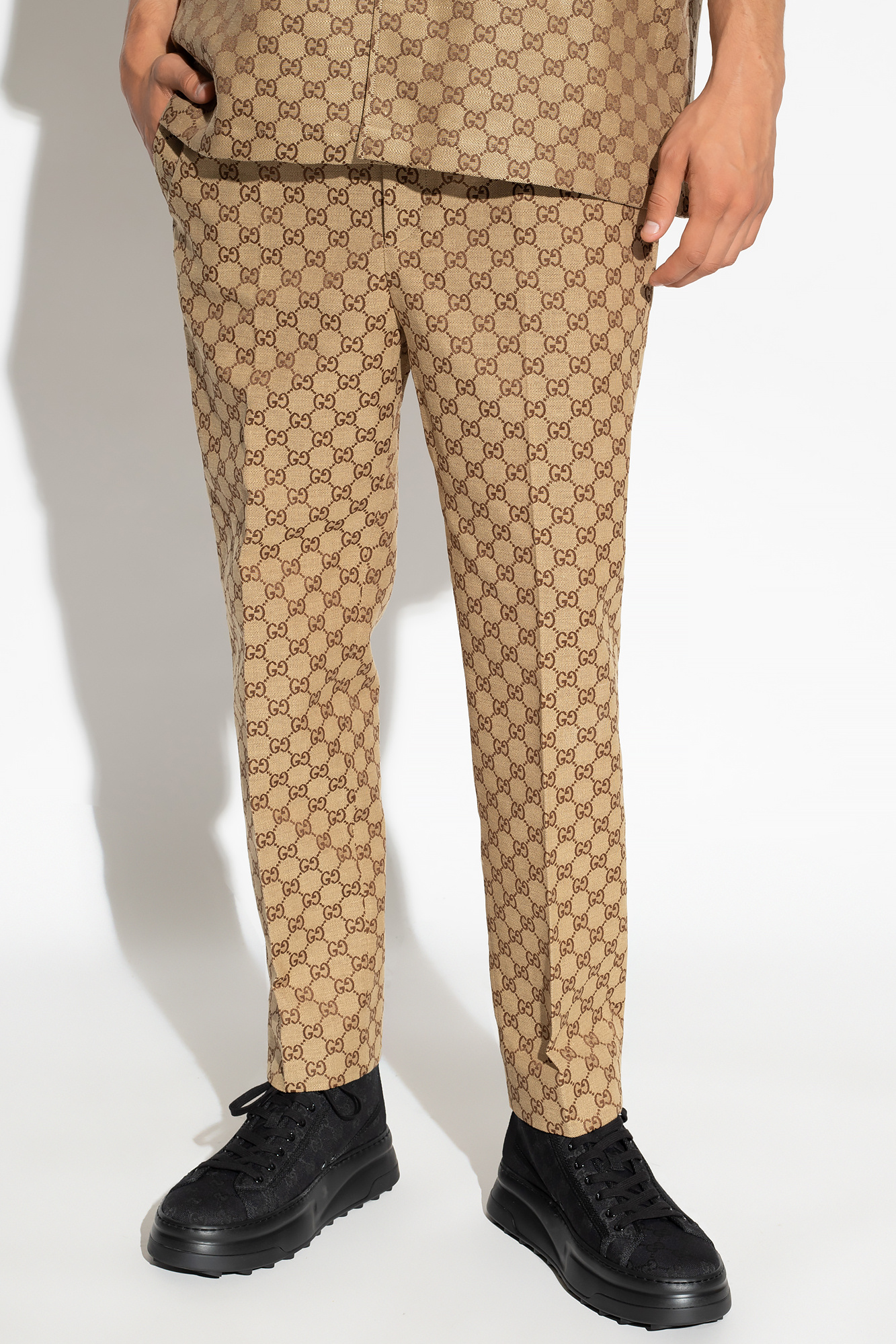 Gucci SET Shirt & Pants GG Logo Monogram Canvas