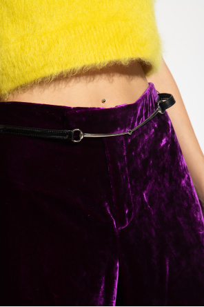 Gucci Velour trousers with detachable belt