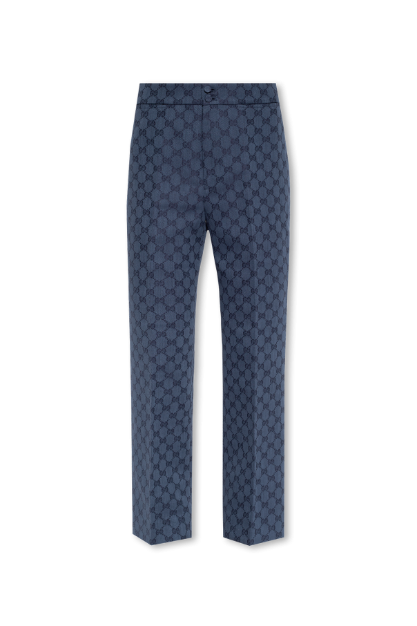Gucci Spodnie w kant z monogramem