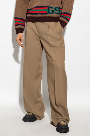 Gucci Pleat-front nings-leggings trousers