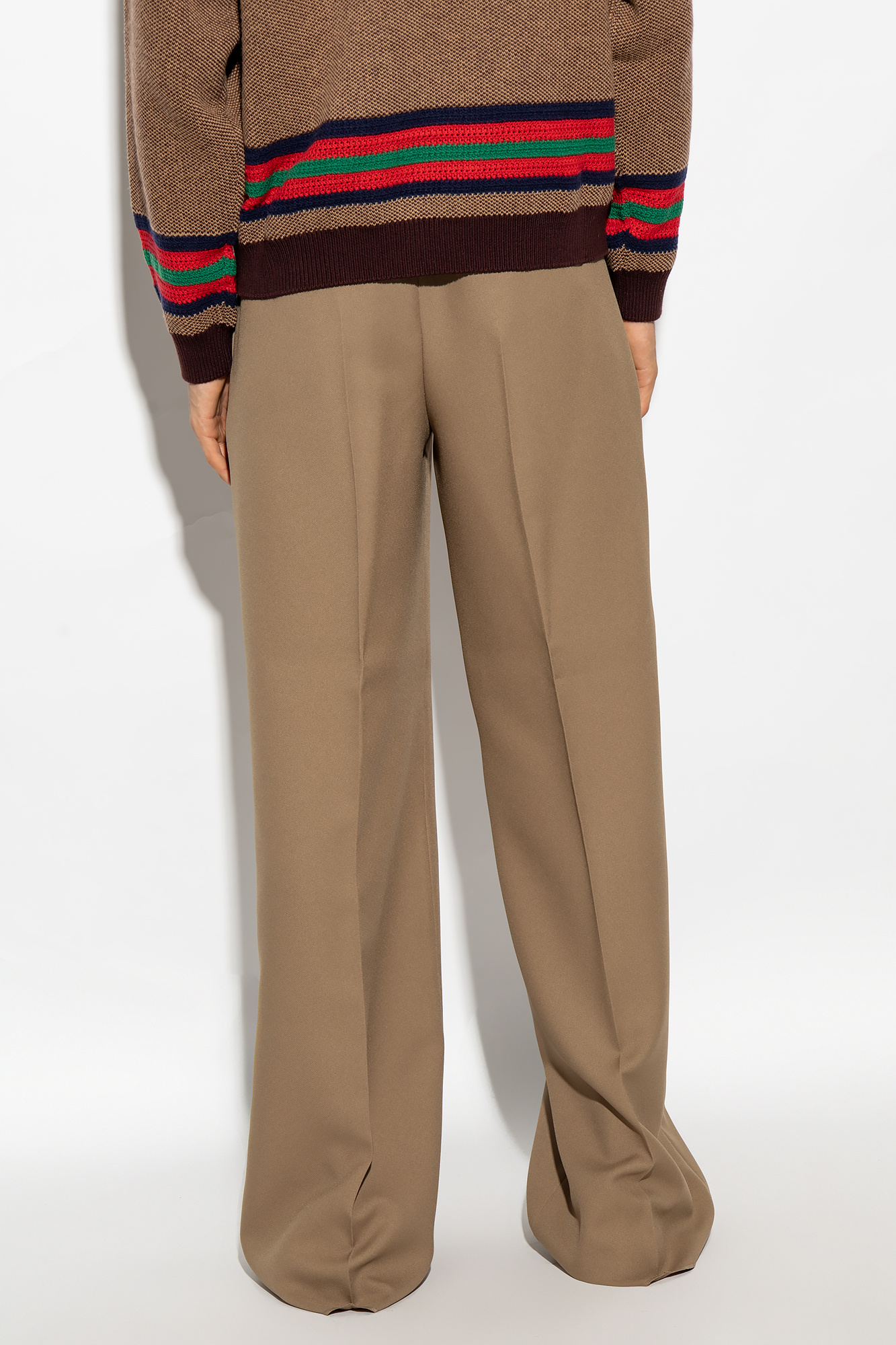 Gucci Pleat-front strip trousers