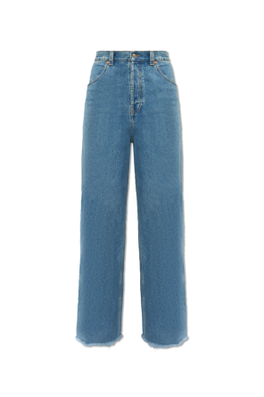 GUCCI KIDS JEANS WITH WEB STRIPES