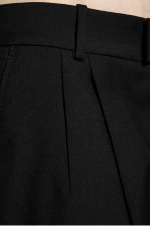 Alexander McQueen Wool pleat-front blazer trousers
