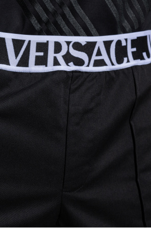 Versace Jeans Couture Spodnie z gumą w pasie