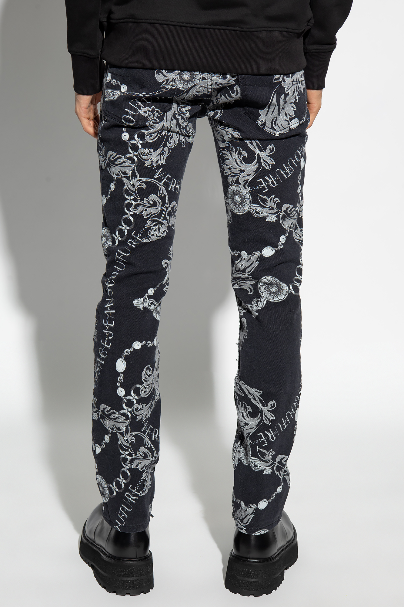 Jamie Jeans in Mittelblau mit großen Rissen Printed jeans