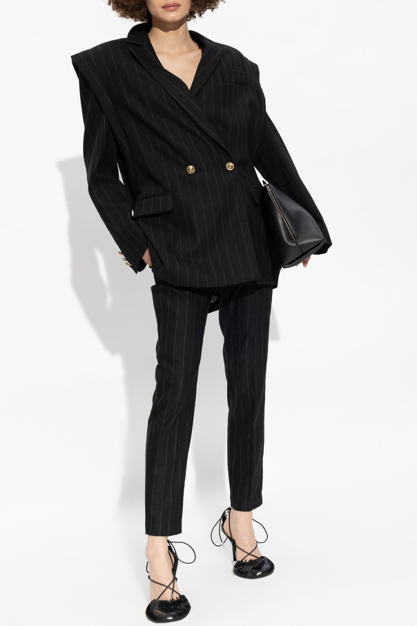 Versace Jeans Couture Spodnie ze wzorem w prążki