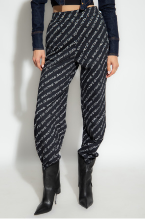 Versace Jeans Couture Spodnie dresowe z monogramem