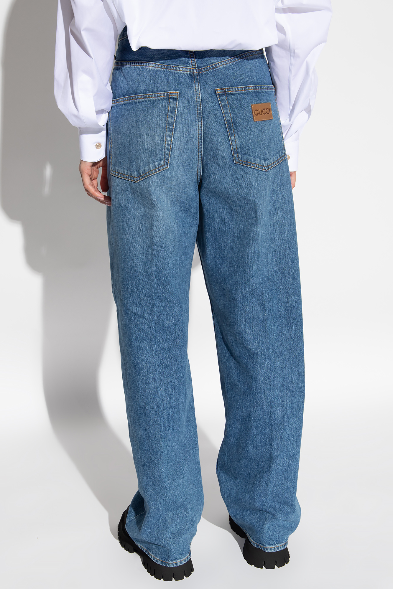 gucci Silk Relaxed-fitting jeans