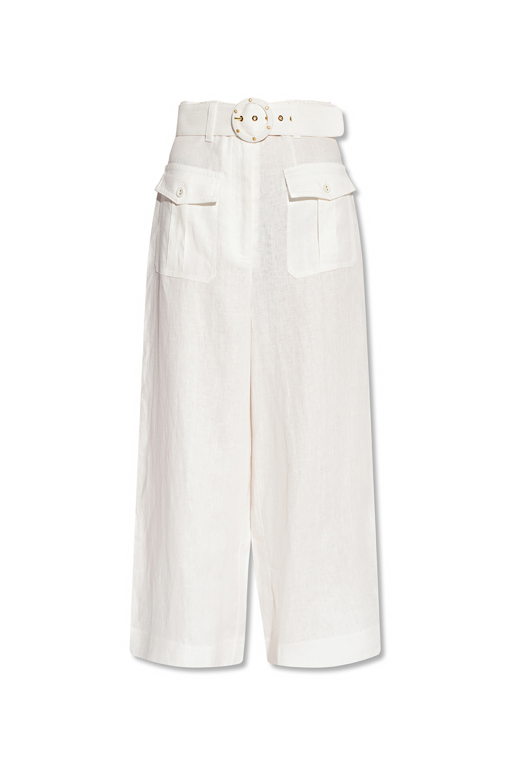 Zimmermann High-waisted linen trousers