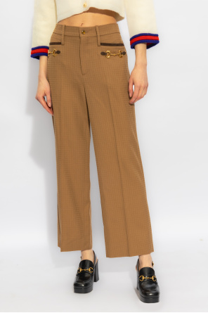 Gucci Wool pleat-front elasticidad trousers