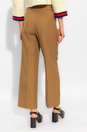 Gucci Wool pleat-front elasticidad trousers