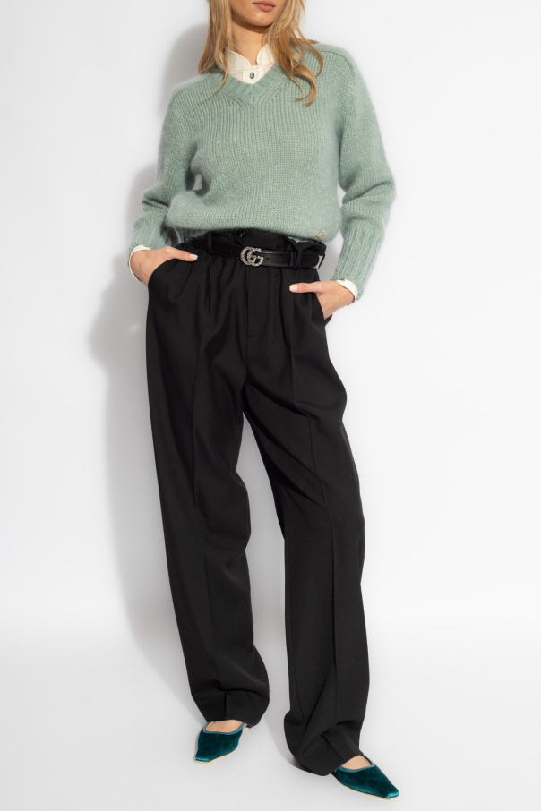 Gucci Wool pleat-front thom trousers