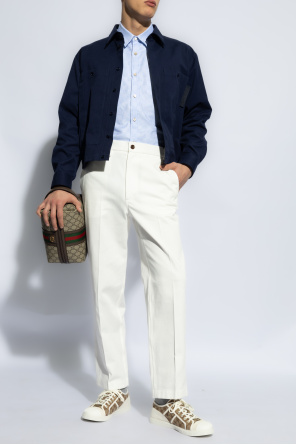Cotton pleat-front trousers od Gucci