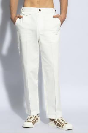 Gucci Pleat-front cotton trousers 