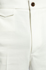 Gucci WHITE Cotton trousers with a crease