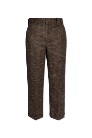 Pleat-front trousers od Bottega quilted Veneta