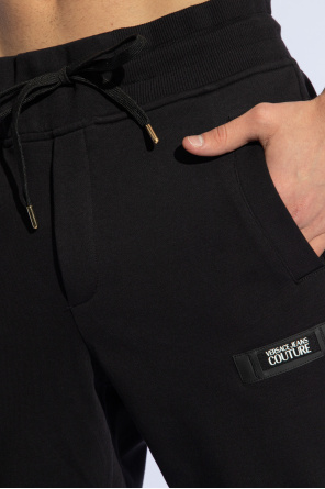 Versace Jeans Couture Spodnie dresowe z naszywką z logo