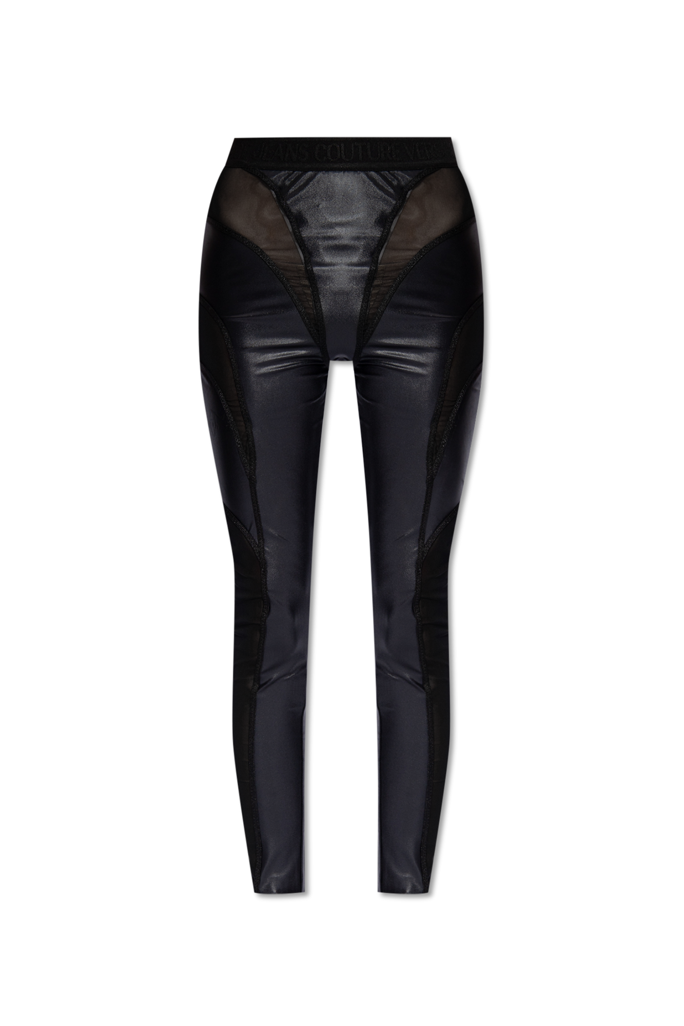 Black Leggings with logo Versace Jeans Couture - Vitkac Canada