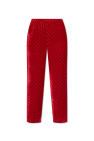 Gucci Monogrammed velvet trousers
