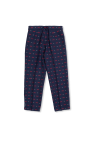 Gucci Kids NAVY BLUE Patterned pleat-front trousers