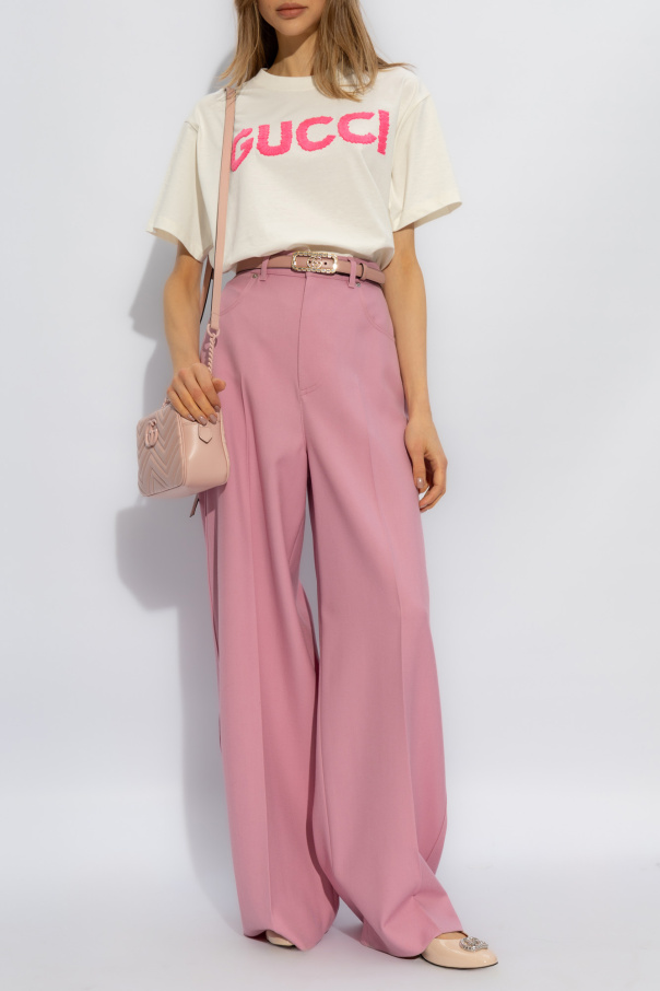 Gucci Wool pleat-front Tie trousers