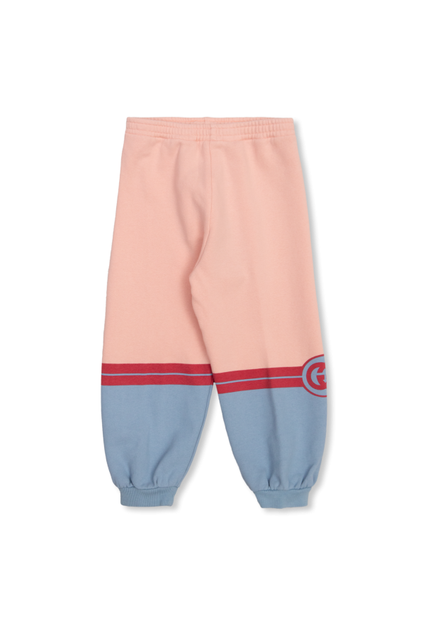 Sweatpants with logo print od Gucci Kids