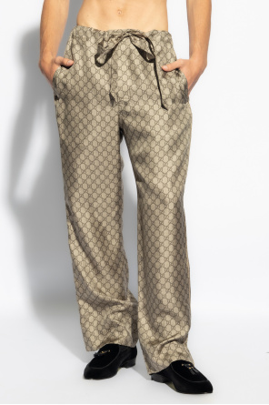Gucci trousers White with monogram