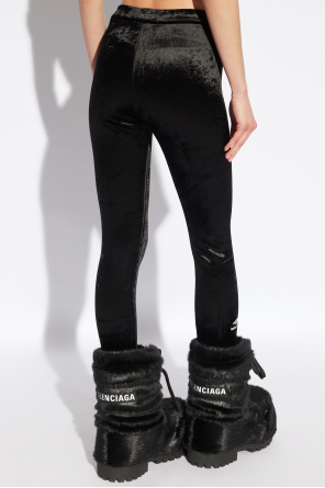 Balenciaga ‘Skiwear’ collection trousers leather in velvet
