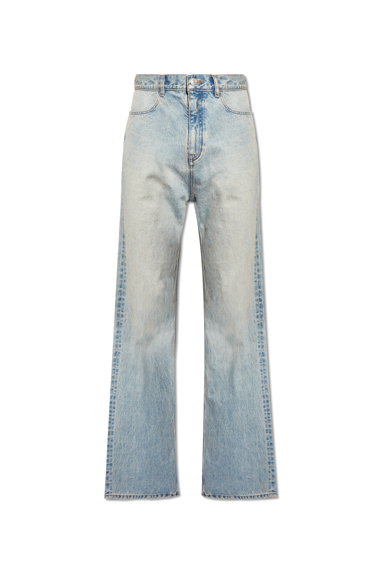 Balenciaga Jeans mit weitem Bein und Blumenmuster 616 J