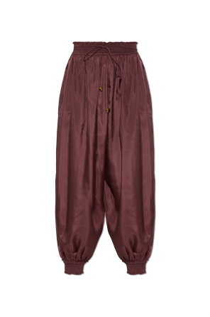Pantalones de seda de corte holgado