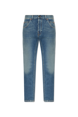 Jeans with tapered legs