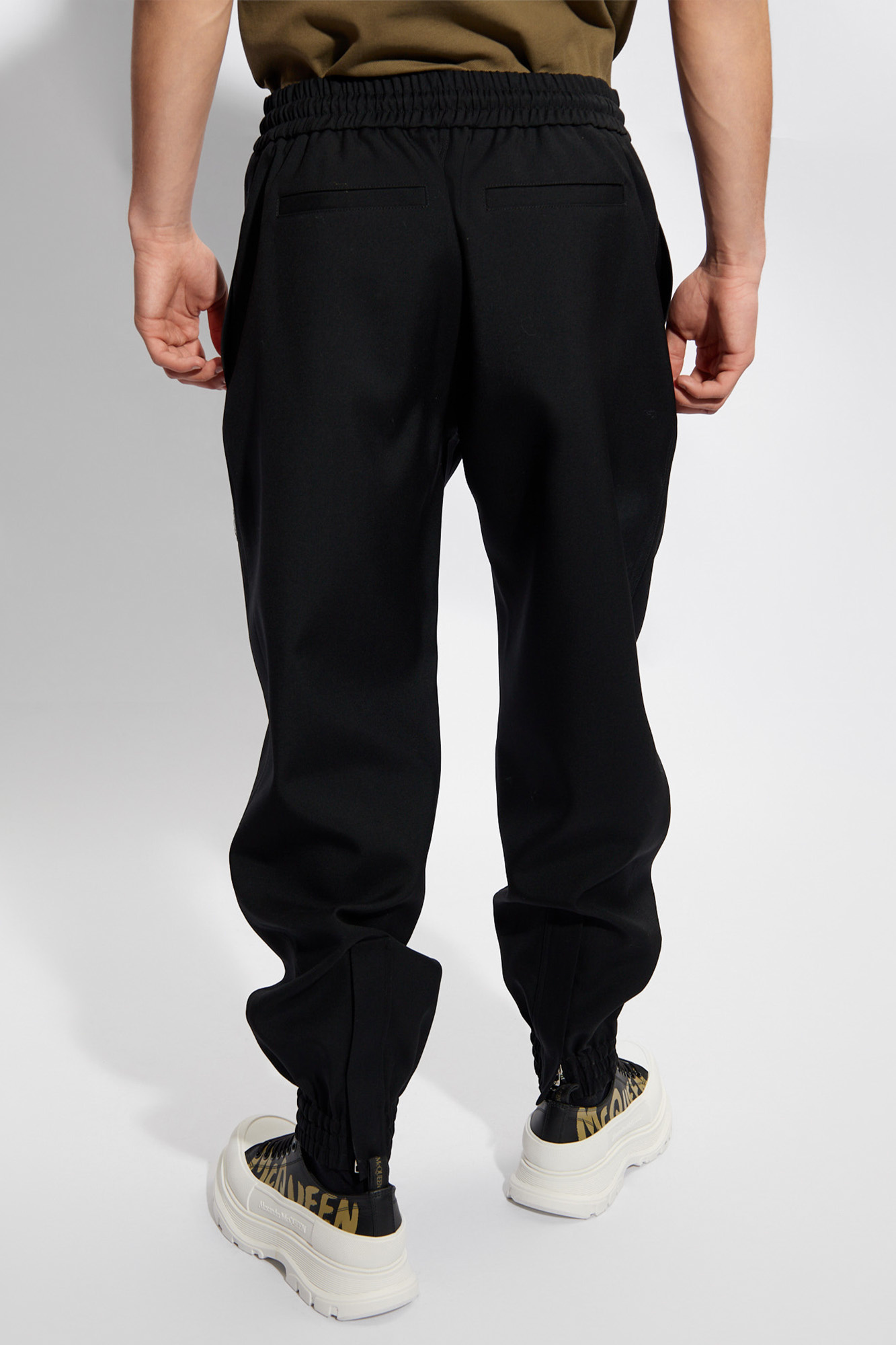 Alexander McQueen Wool green trousers