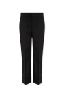 Gucci BLACK Wool pleat-front trousers